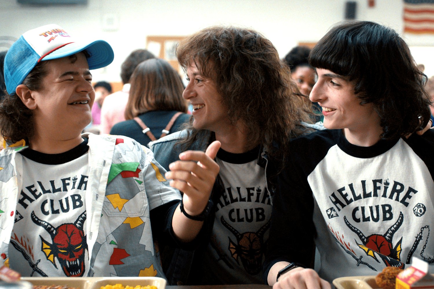 "Stranger Things 4 Dustin, Eddie i Mike w "Stranger Things" 4