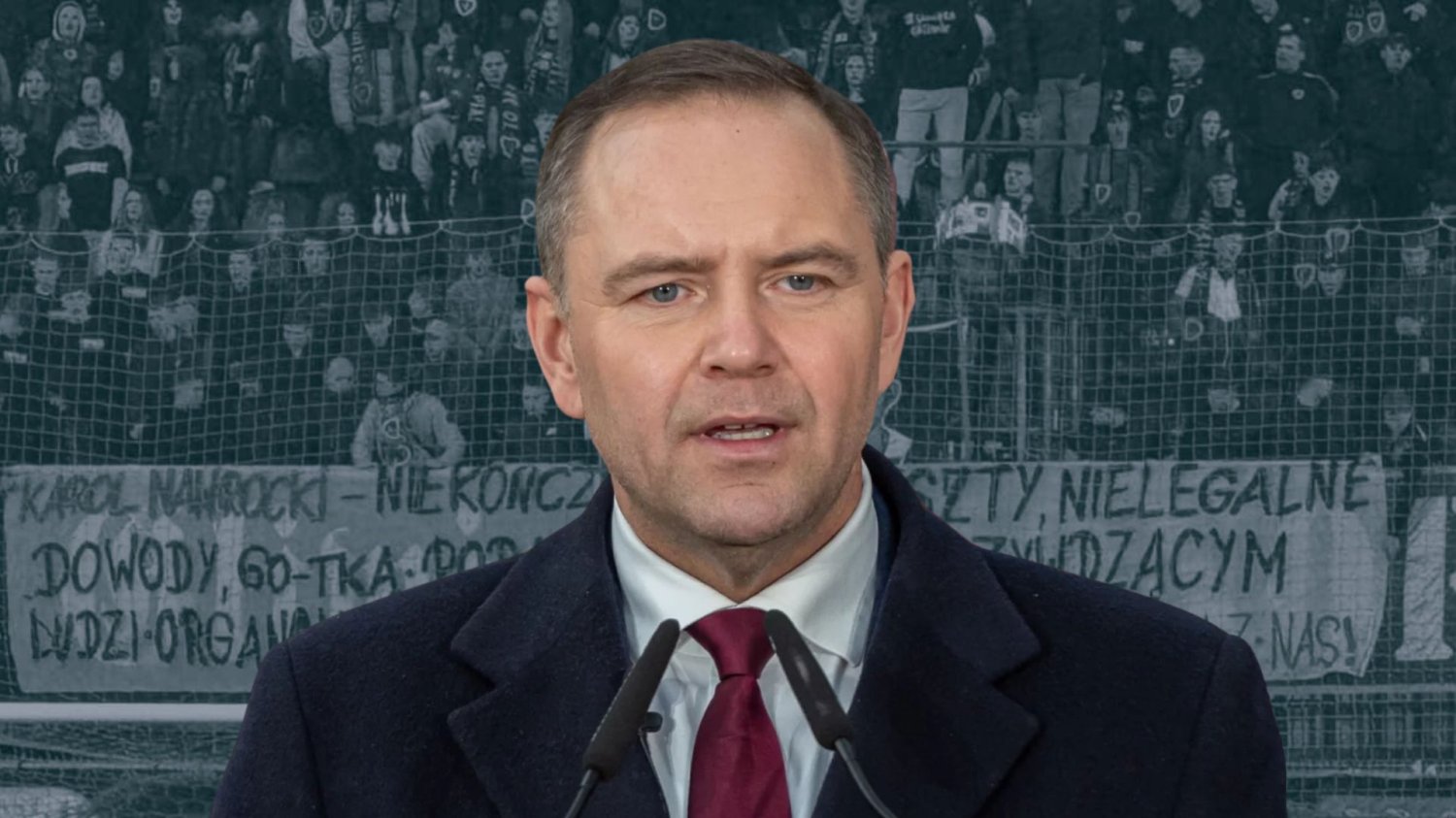 Transparenty z Nawrockim na stadionach to grubsza akcja. Wszczęto postępowanie Karol Nawrocki, transparent kibiców na stadionie Piast Gliwice