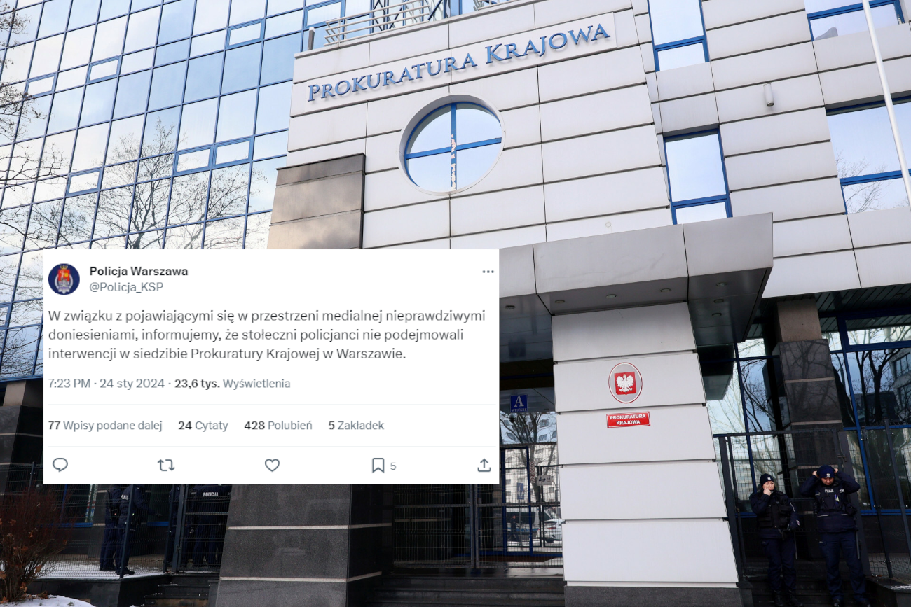 Bodnar i Bilewicz w obstawie policji weszli do Prokuratury? Stołeczna Policja dementuje doniesienia