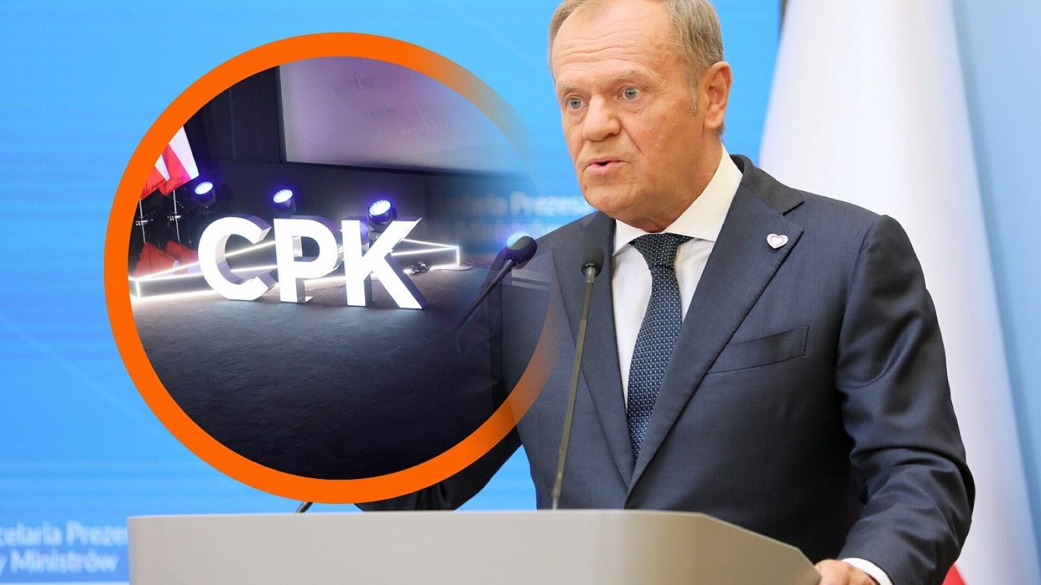 Tusk w sprawie CPK. Mówił o "centralnym lotnisku w Baranowie"