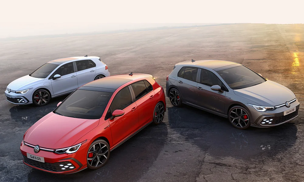 Jedno auto, trzy nowe wersje. Oto Volkswageny Golf GTI, GTE oraz GTD.