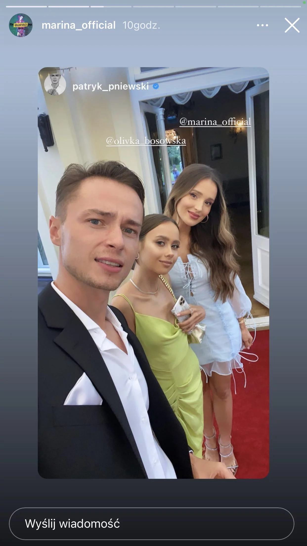 Patryk Pniewski na weselu Joanny i Antka.