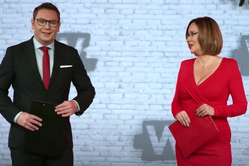 Dorota Łosiewicz i Michał Adamczyk podczas plebiscytu Człowiek Wolności tygodnika "Sieci"