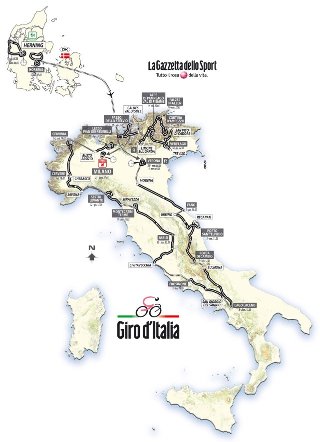 Trasa 95. Giro di Italia