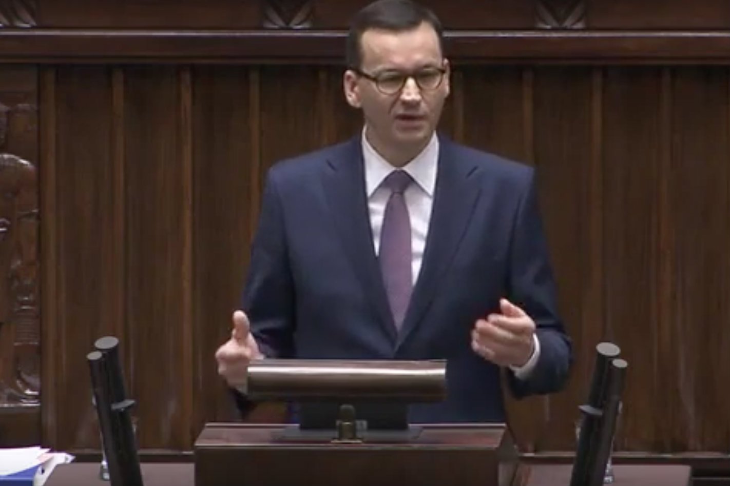 Premier Mateusz Morawiecki przemówił w Sejmie przed wotum zaufania.