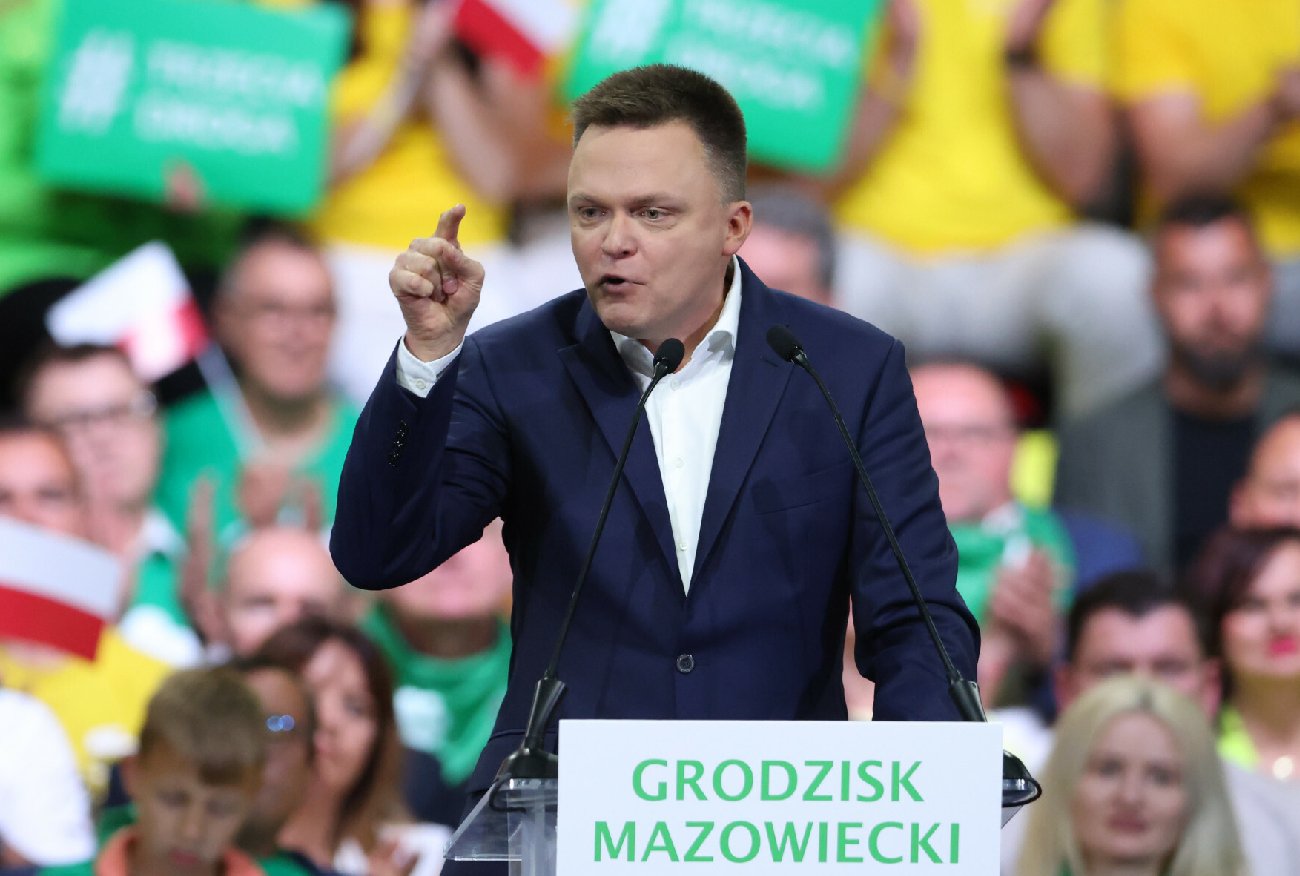 Incydent na spotkaniu z Szymonem Hołownią i Władysławem Kosiniakiem-Kamyszem.