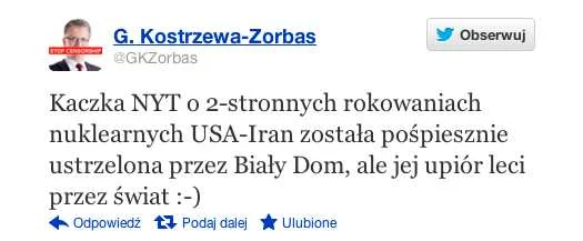 Grzegorz Kostrzewa-Zorbas o doniesieniach "NYT"