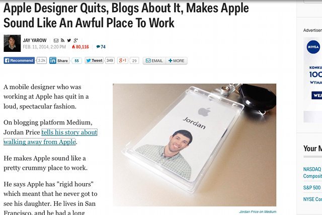 Historię Jordana Price'a opisał m.in. portal Business Insider