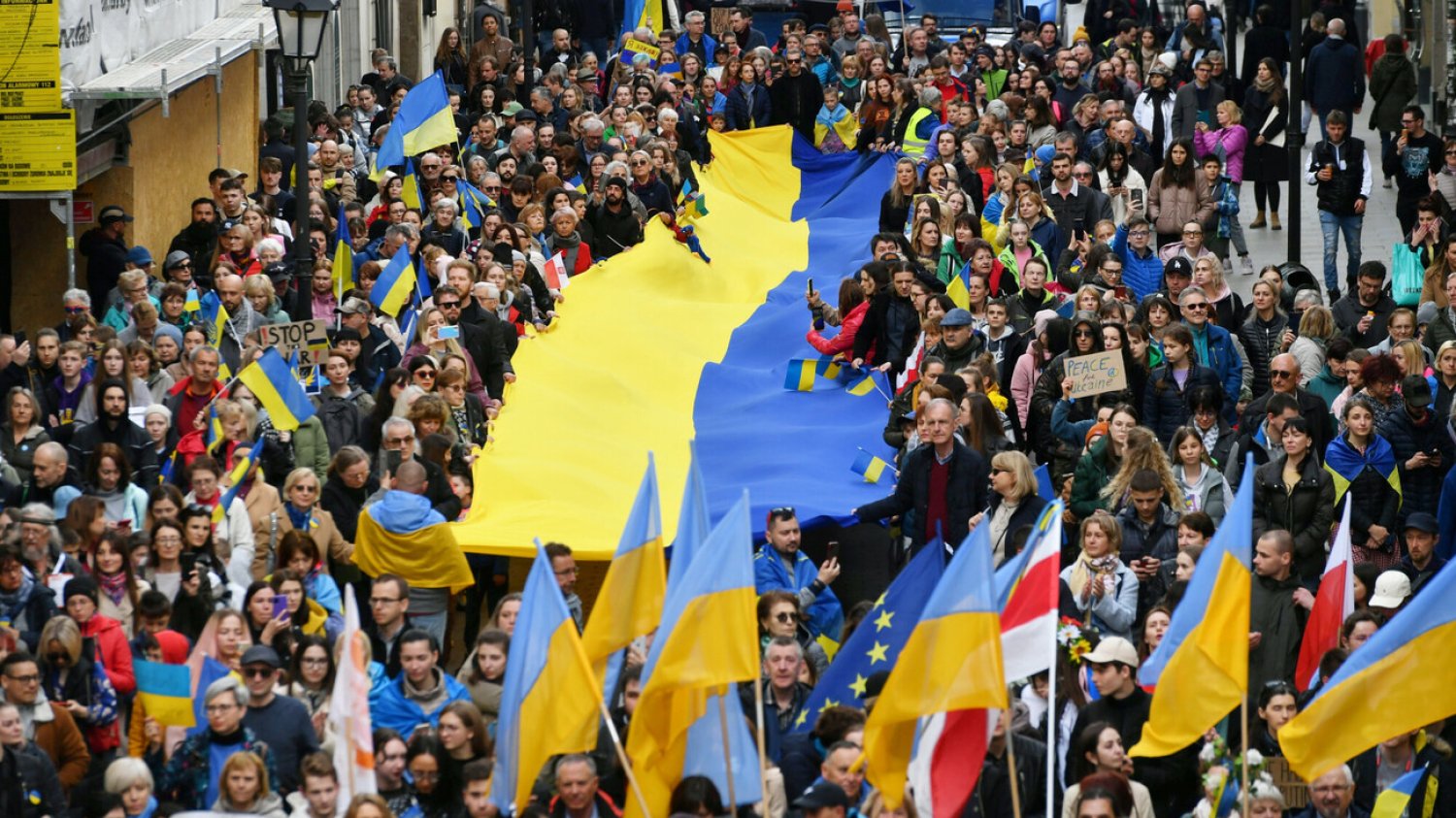 Marsz Solidarności z Ukrainą w Krakowie
