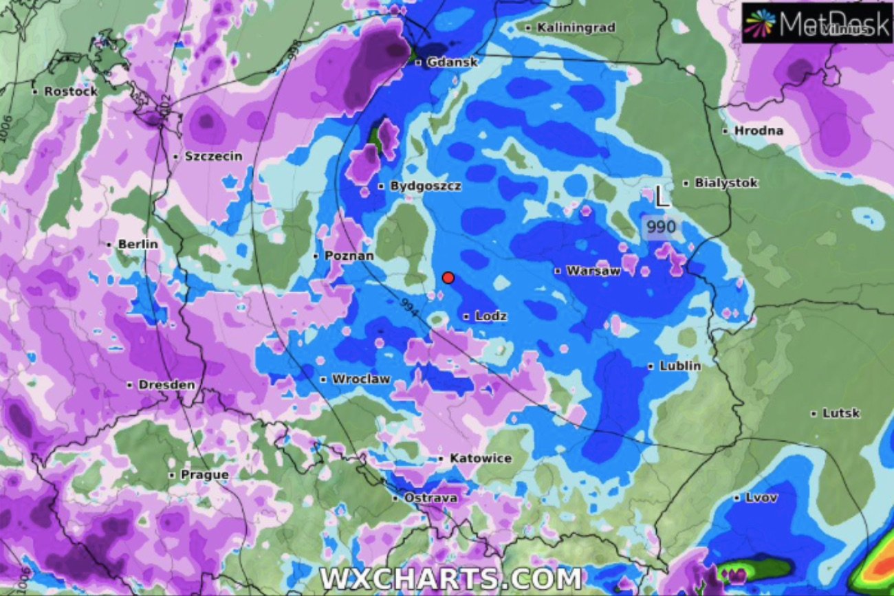 Niż Xerxes nad Polską