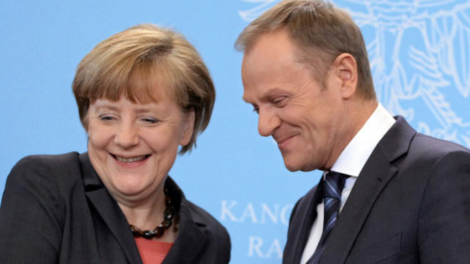 Angela Merkel i przewodniczący Rady Europejskiej Donald Tusk