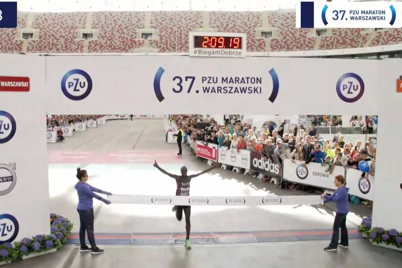 Zwycięzca maratonu na mecie