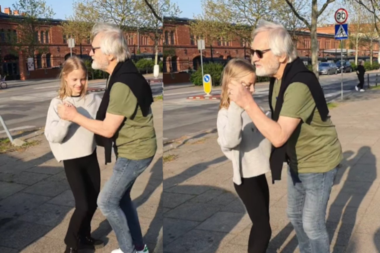 Andrzej Seweryn pokazała wideo z wnuczką.