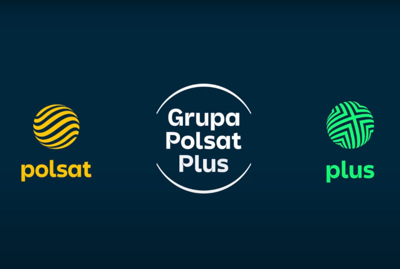 Nowe logotypy Polsatu i Plusa.