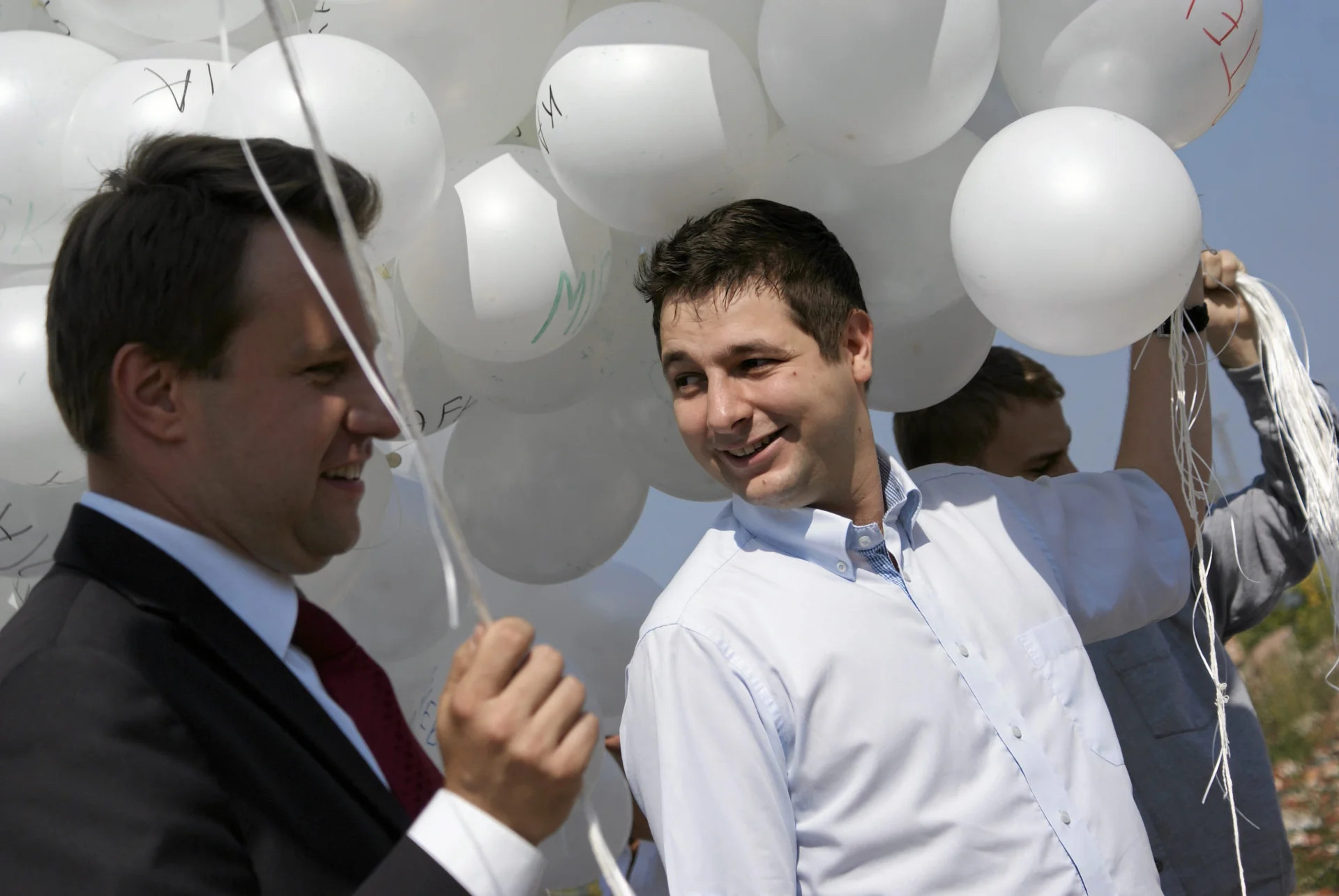 Arkadiusz Wiśniewski i Patryk Jaki podczas kampanii wyborczej do samorządów w 2014 r.