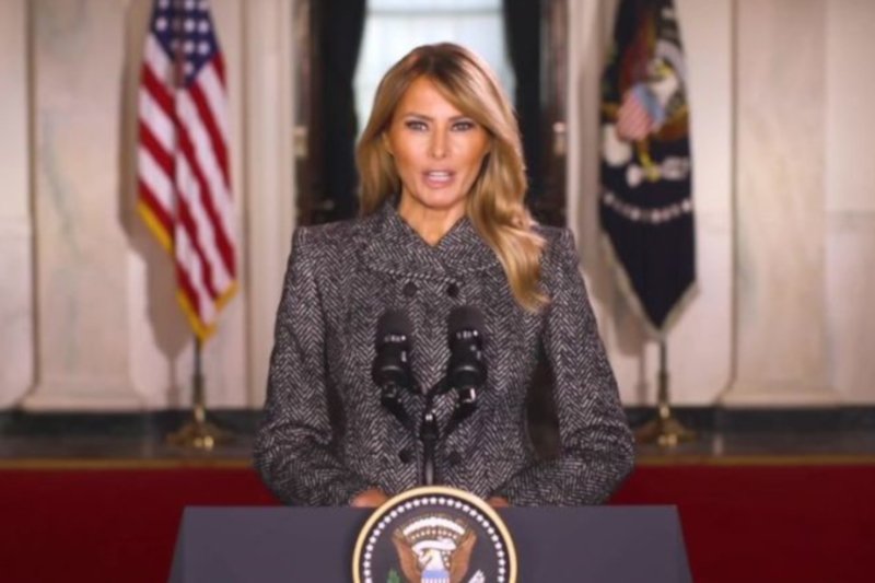 Melania Trump została wyśmiana na Twitterze po zamieszczeniu przemówienia do obywateli.