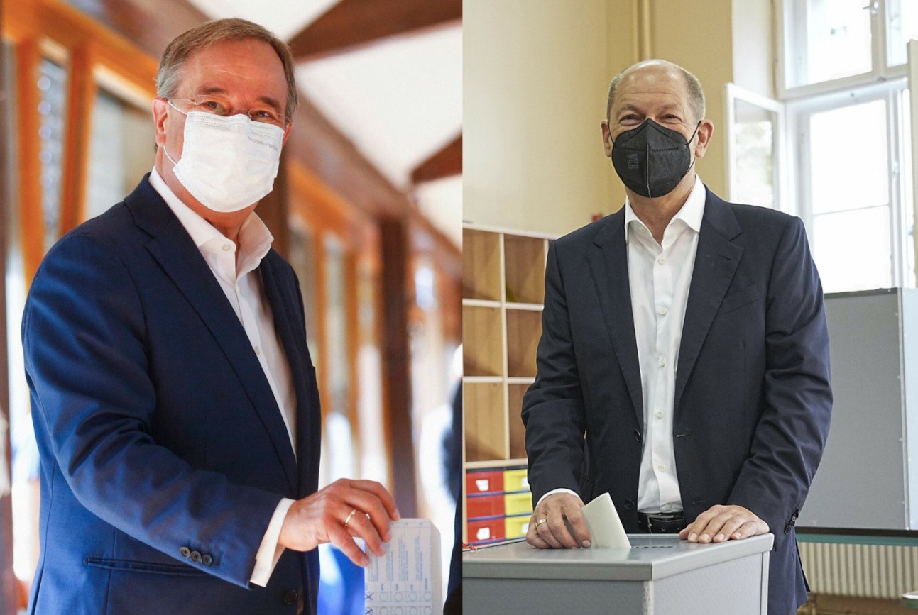 Armin Laschet, Olaf Scholz.