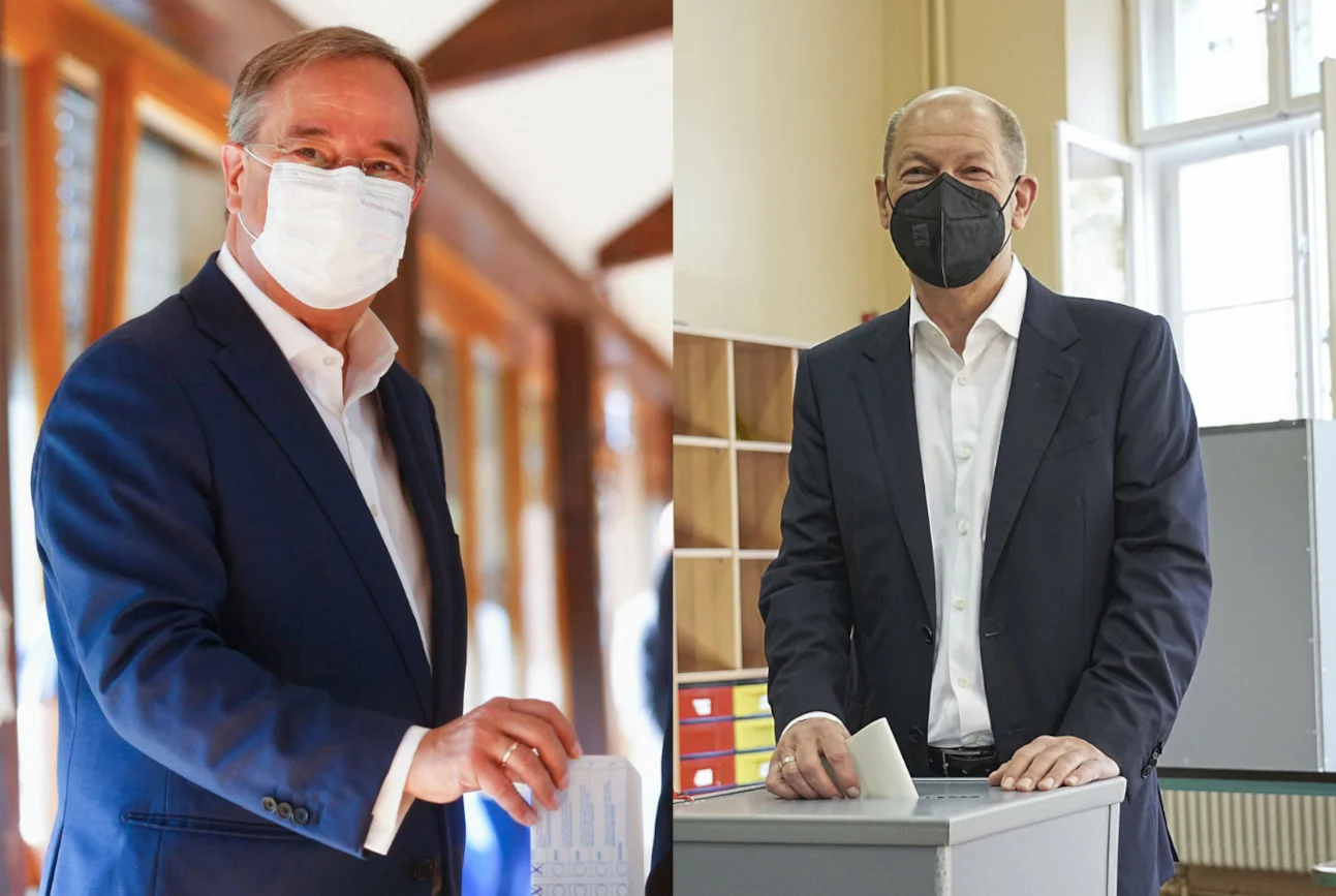 Armin Laschet, Olaf Scholz.