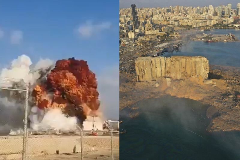 Tak wygląda port w Bejrucie po eksplozji w jednym z magazynów.