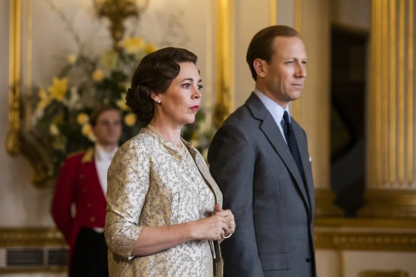 Olivia Colman jak Elżbieta II i Tobias Menzies jako Książę Edynburga.
