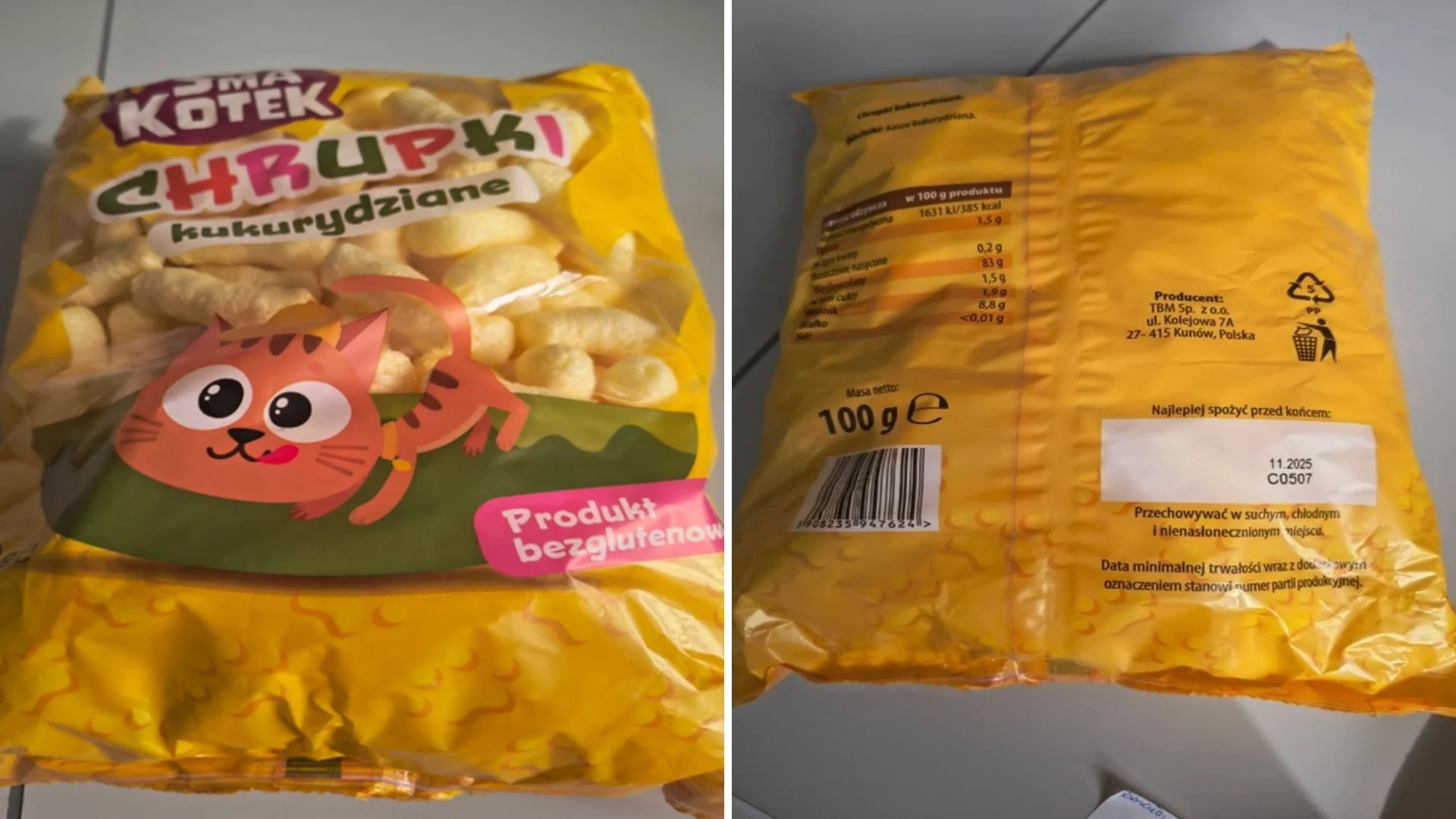 Chrupki SMA KOTEK wycofane ze sprzedaży, bo zawierały gluten Chrupki SMA KOTEK w których wykryto gluten