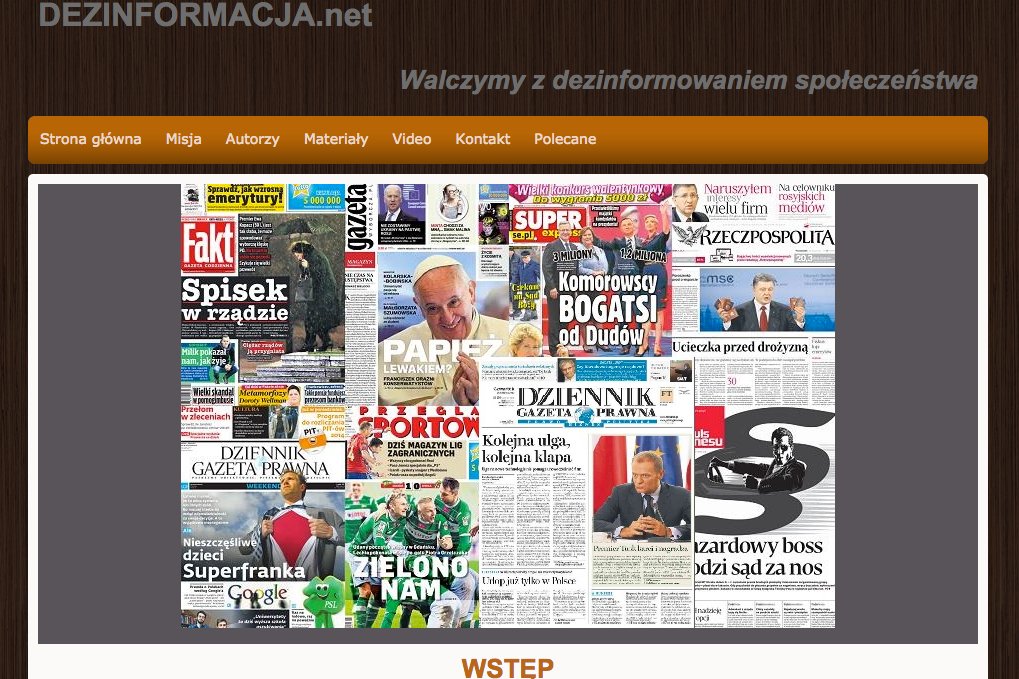 Strona Misiewicza aż zachęca do korzystania z niej