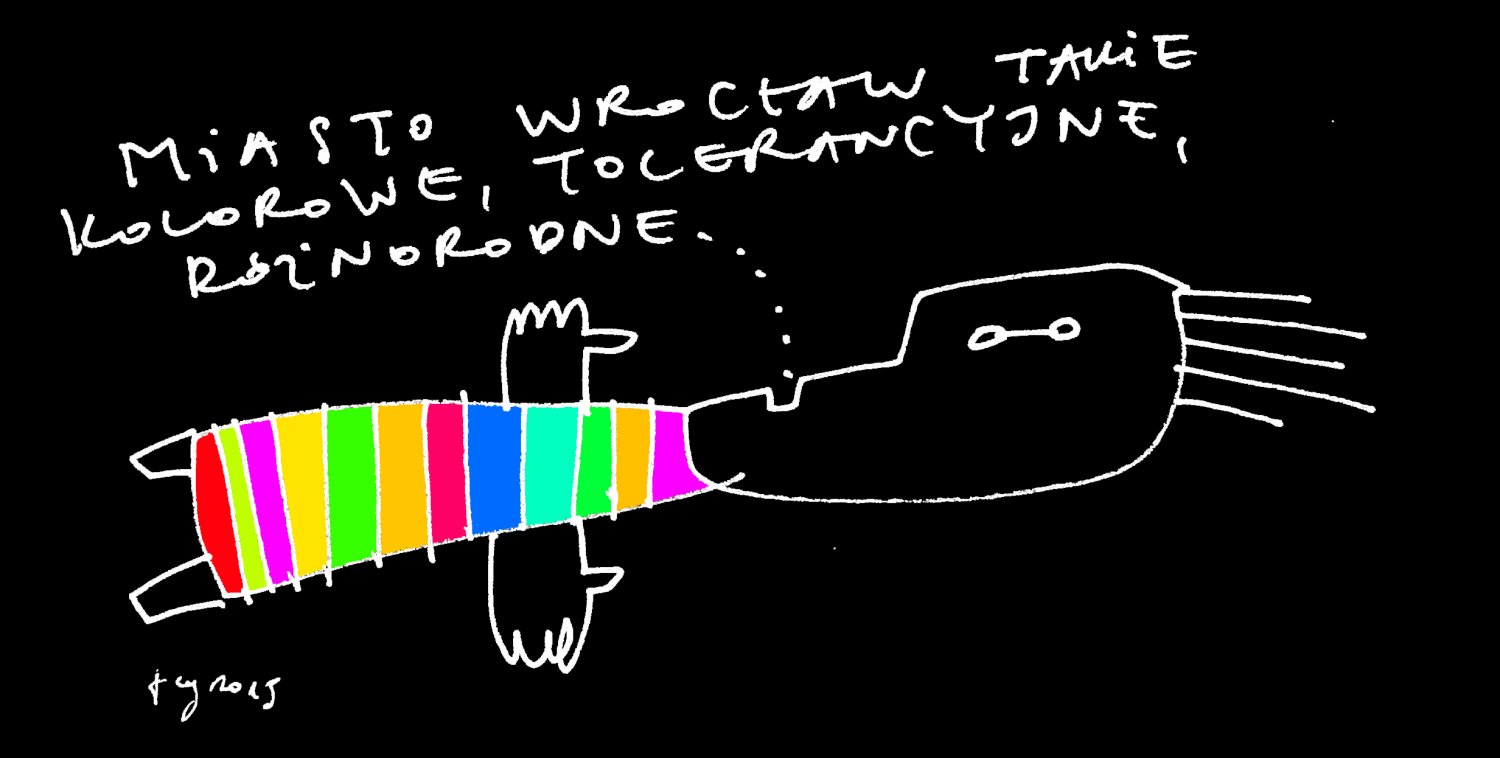 autor tsy, projekt murala jaki zostanie zrealizowany we Wrocławiu, nielegalnie.