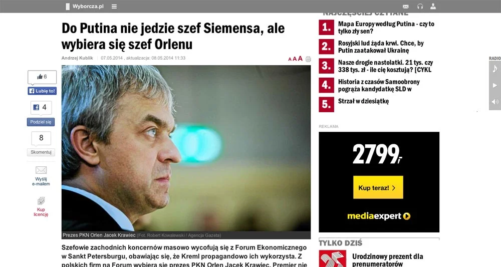 Artykuł w Gazecie Wyborczej