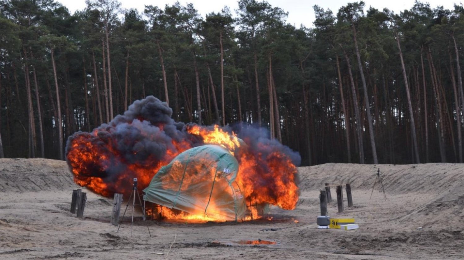 Kilka symulacji wybuchów przeprowadzono w tunelach ogrodowych