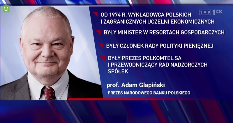 Tak "Wiadomości" TVP bronią Glapińskiego. Pokazali jego CV Tak "Wiadomości" TVP bronią Glapińskiego. Pokazali jego CV