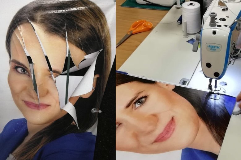 Agnieszka Pomaska wpadła na pomysł, jak wykorzystać banery wyborcze. Powstają z nich gadżety.