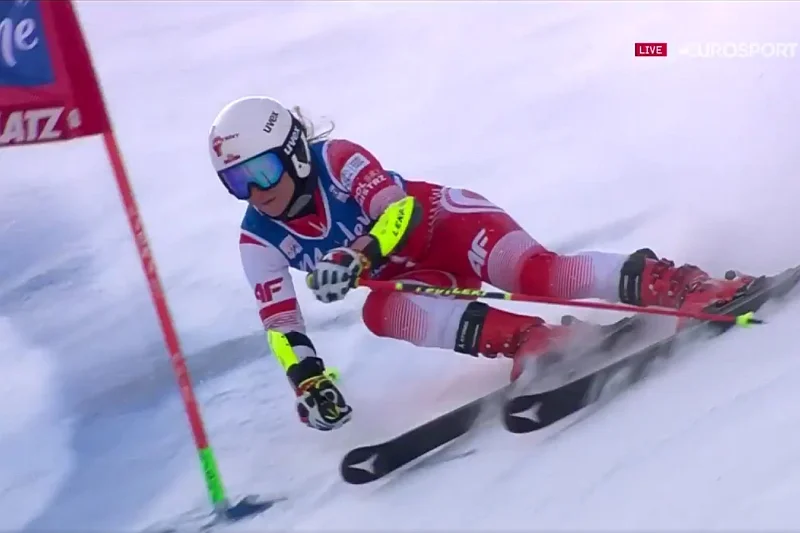 Maryna Gąsienica-Daniel uzyskała najlepszy czas drugiego przejazdu podczas zawodów w Kronplatz. Maryna Gąsienica-Daniel uzyskała najlepszy czas drugiego przejazdu podczas zawodów PŚ w narciarstwie alpejskim w Kronplatz.