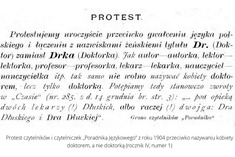 Tak pisano w 1904 roku.