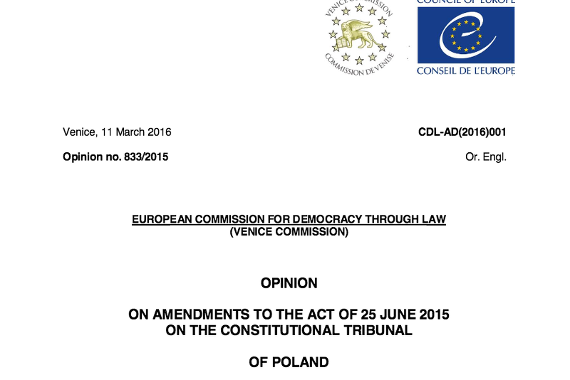 Komisja Wenecka wydała opinię ws. Polski
