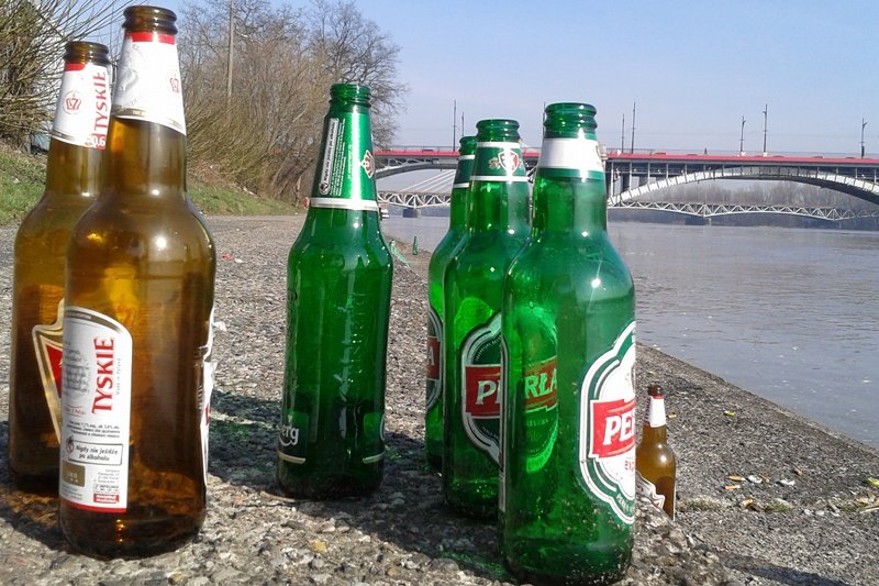 Poranek na bulwarach nad Wisłą.