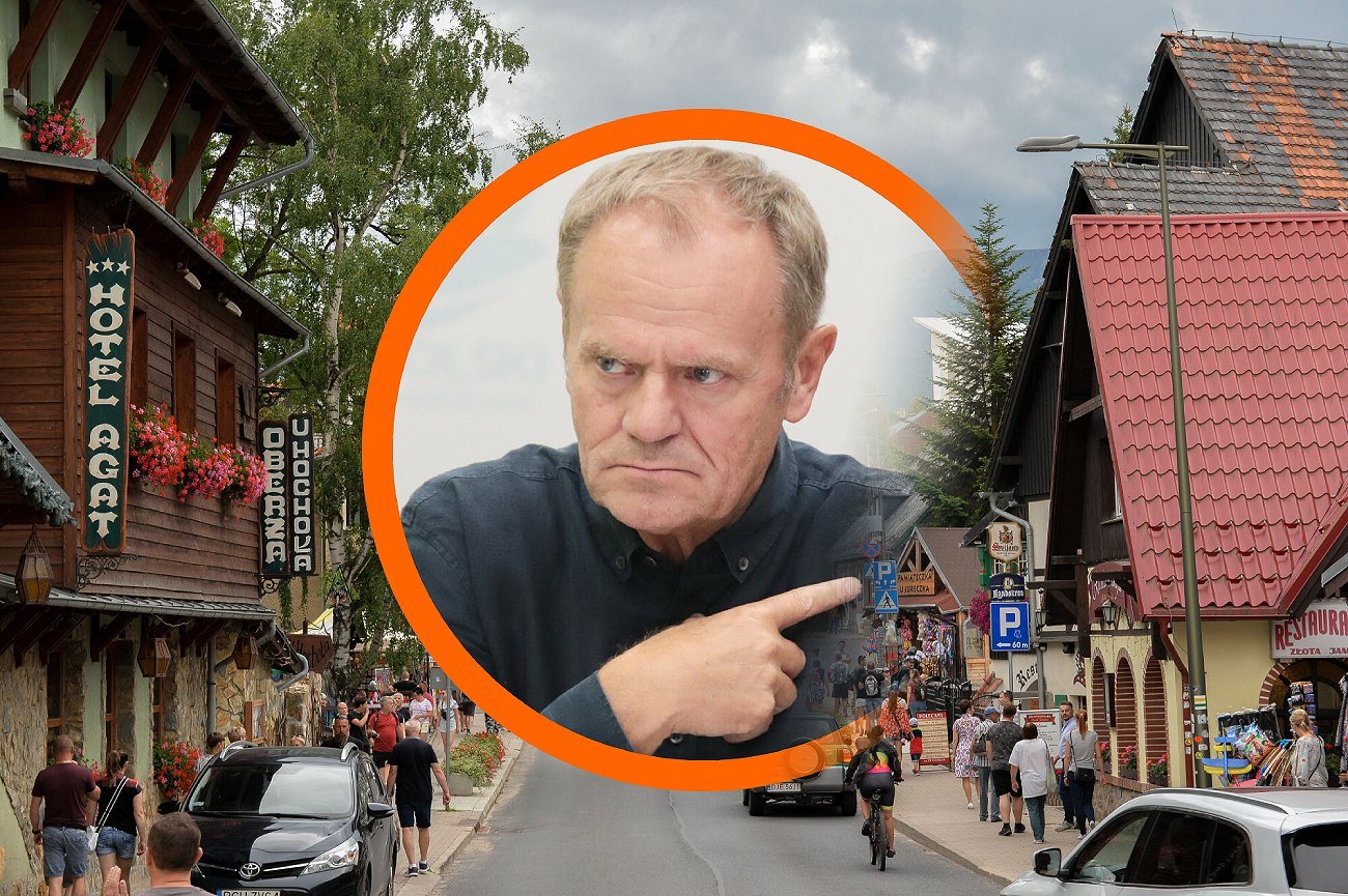 Na zdjęciu widoczne hotele w centrum miasta Szklarska Poręba.