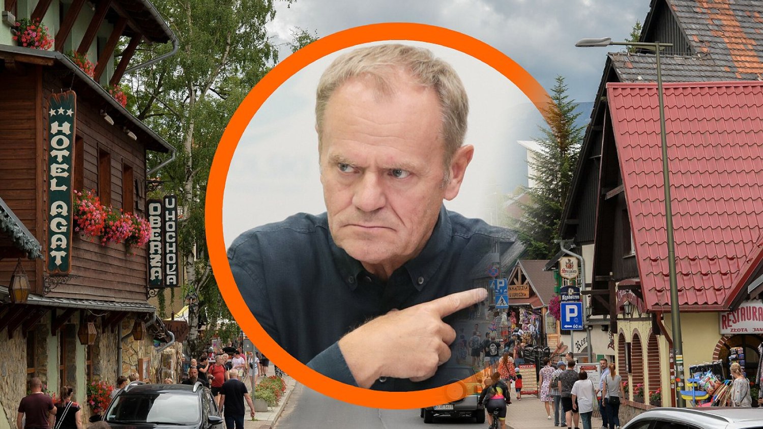 Na zdjęciu widoczne hotele w centrum miasta Szklarska Poręba.