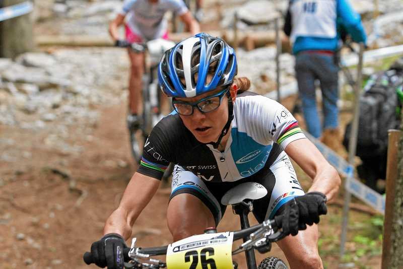 Maja Włoszczowska została wicemistrzynią świata w kolarstwie górskim. Na zdjęciu podczas zawodów Pucharu Świata w Czechach.