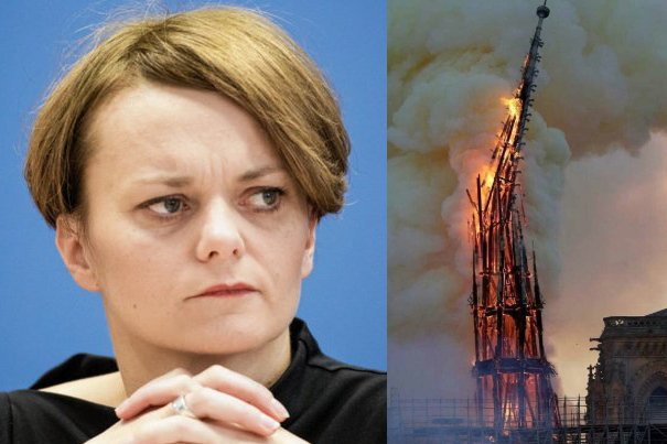 Jadwiga Emilewicz skomentowała pożar Notre Dame.