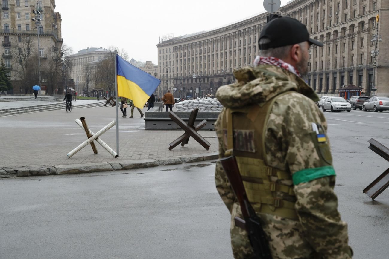 Kijów podczas walk na ulicach miasta.