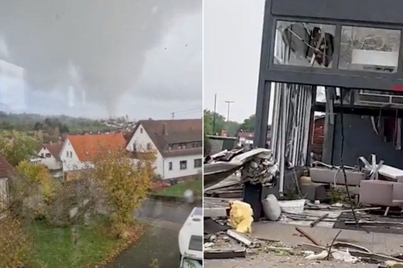 Na zachodzie Niemiec przeszła 70-metrowa trąba powietrzna