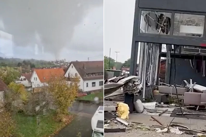 Na zachodzie Niemiec przeszła 70-metrowa trąba powietrzna
