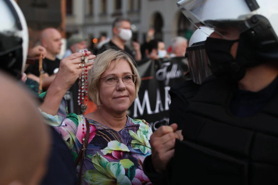 Barbara Nowak uczestniczyła w krakowskiej kontrmanifestacji