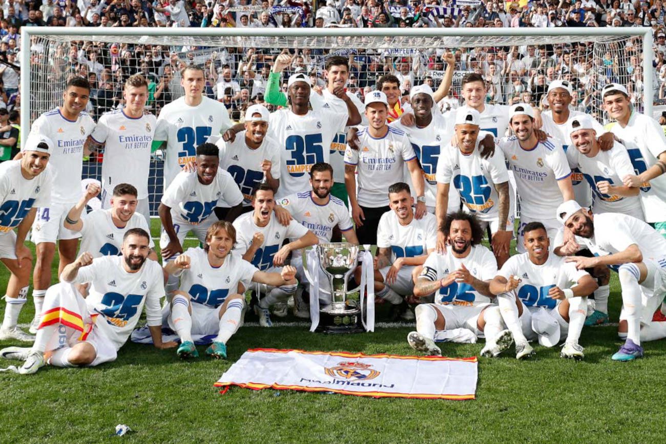 Piłkarze Realu Madryt dzięki sobotniej wygranej 4:0 (2:0) nad Espanyolem zapewnili sobie 35 mistrzostwo kraju w historii.