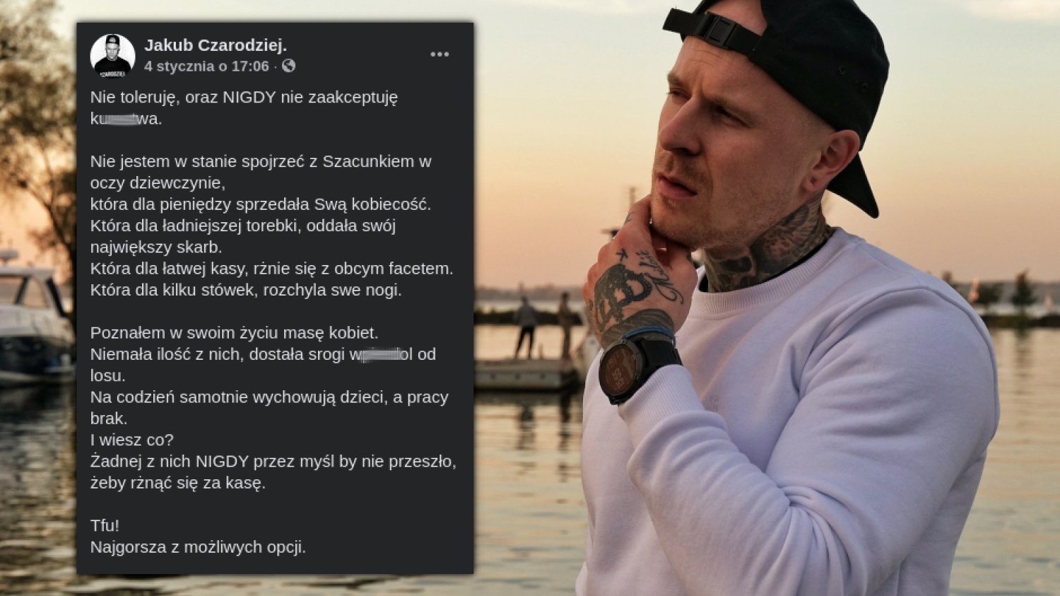Jakub Czarodziej to pato-coach, który rozpalił Facebooka swoim postem o prostytucji