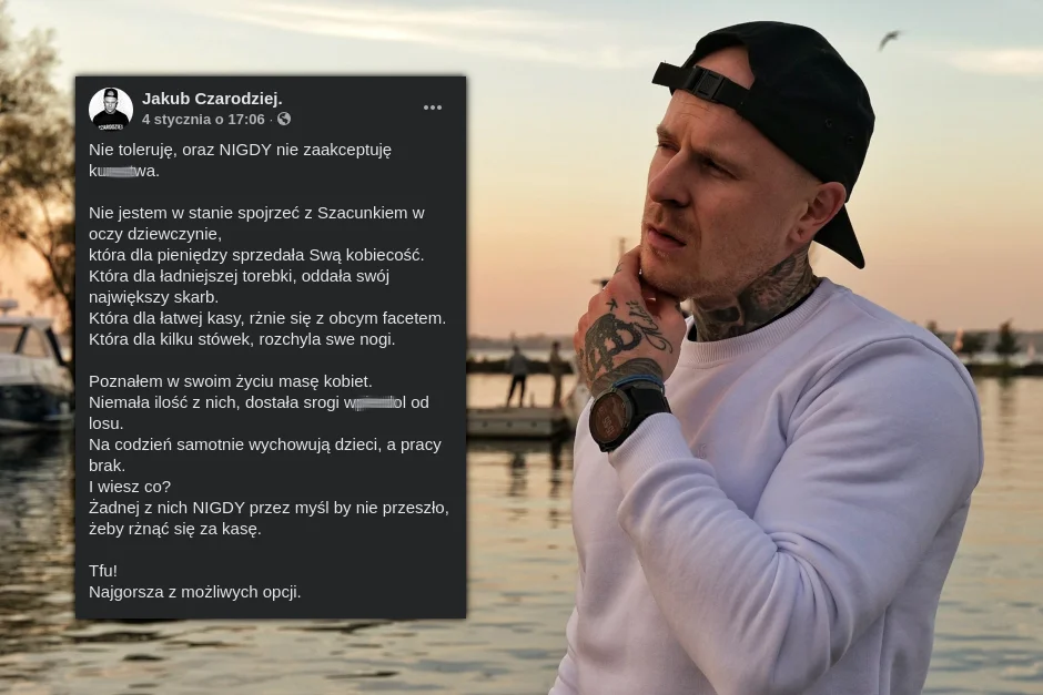 Jakub Czarodziej to pato-coach, który rozpalił Facebooka swoim postem o prostytucji