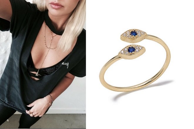 Delikatne chokery w stylu kowbojskim. Pierścionek z okiem proroka od Shashi