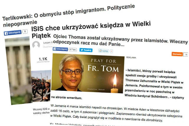 W prawicowych portalach nie pozostawiają wątpliwości, że ukrzyżowaniem stoją islamscy terroryści