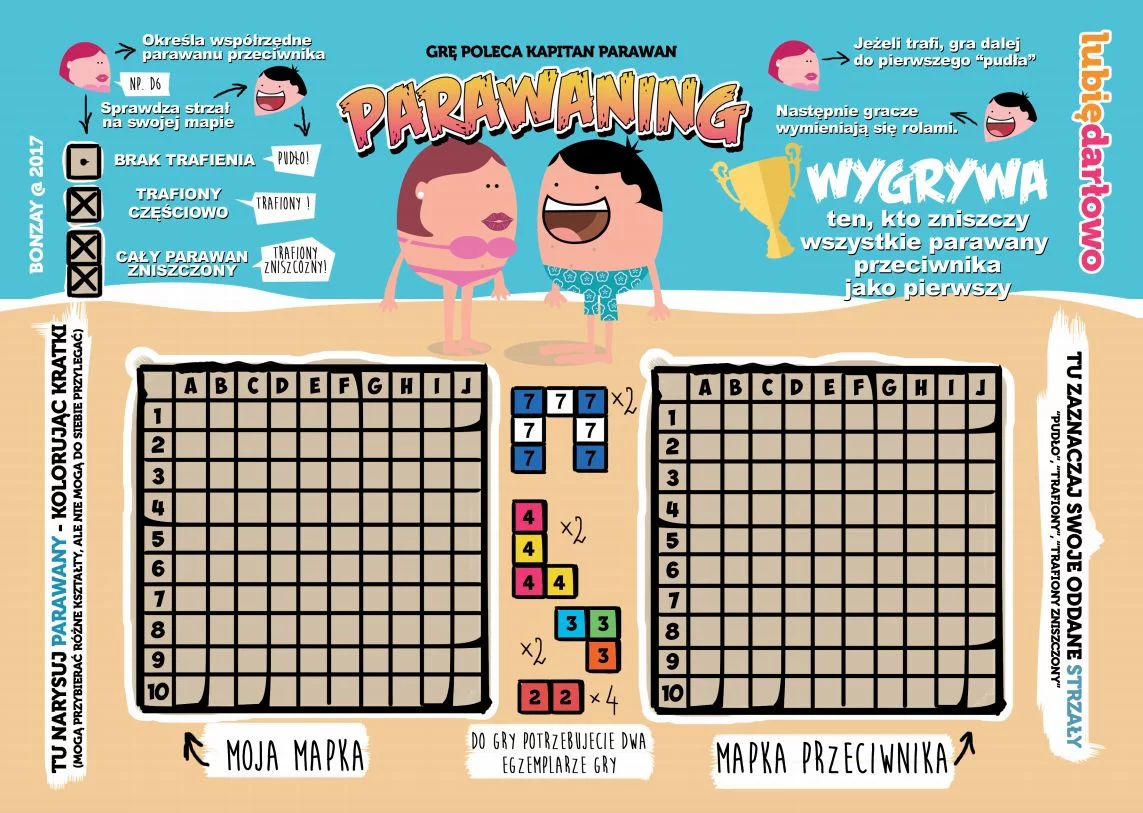 W Darłowie powstała też gra "Parawaning", którą poleca Kapitan Parawan. Cel to zniszczenie parawanu przeciwnika.