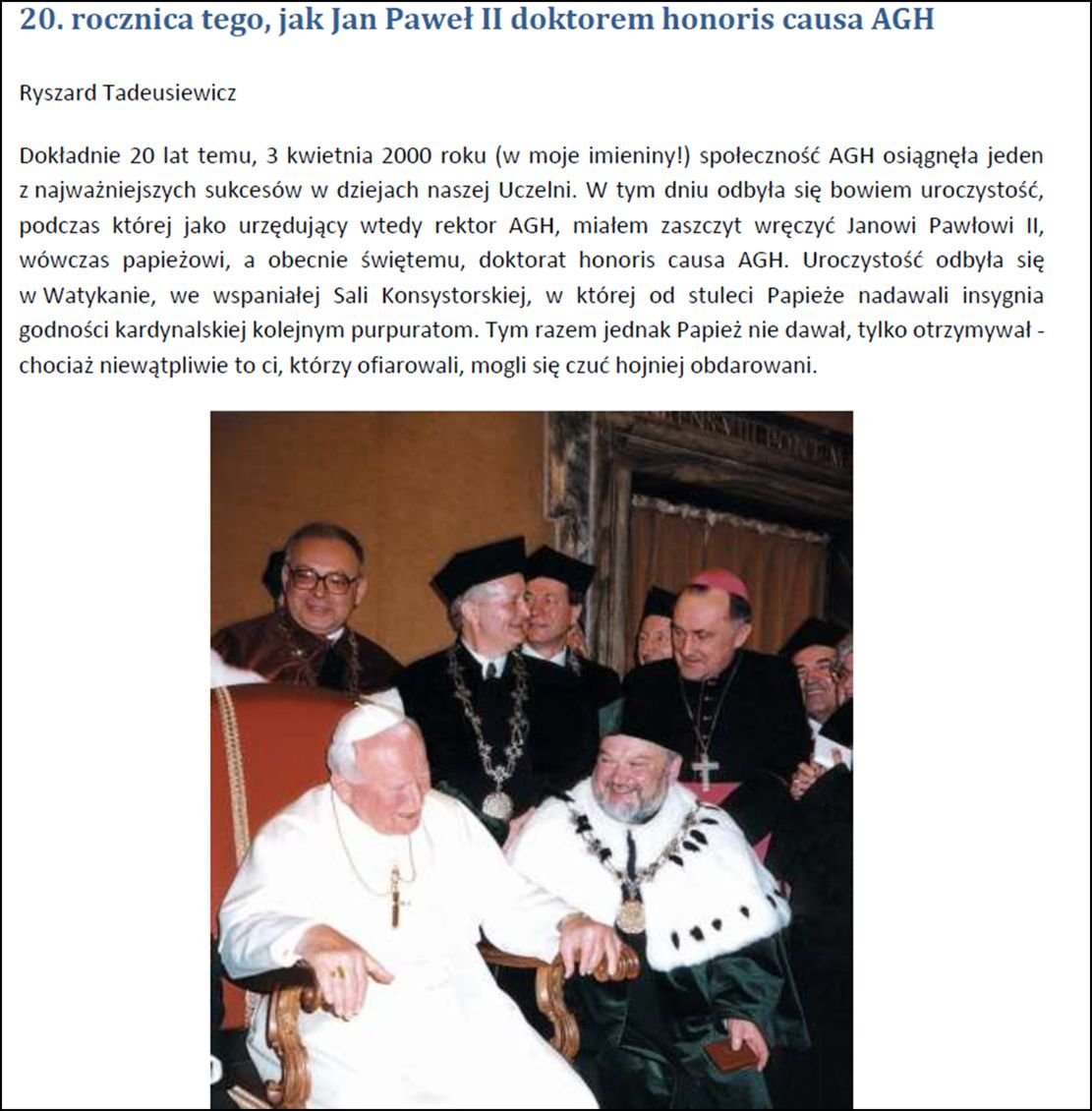 Początkowa część wzmiankowanego artykułu